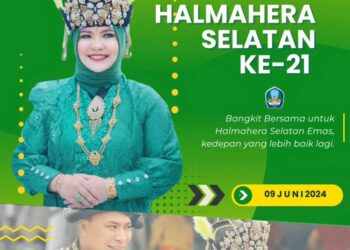 Istri Mendiang Bupati Usman Sidik Beri Ucapan “Hut Halsel ke-21 Tahun 2024”