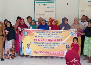 Kepala Desa Dorolamo Salurkan BLT Tahap II Kepada 27 KPM