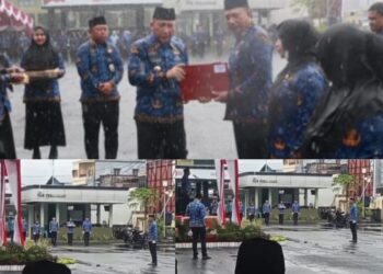 Foto Istimewa: ( Walikota Ternate M Taufik Suleman Didampingi Sekot Ternate Rizal Marsaoly Serahkan SK kepada PPPK Paru Waktu Kota Ternate)