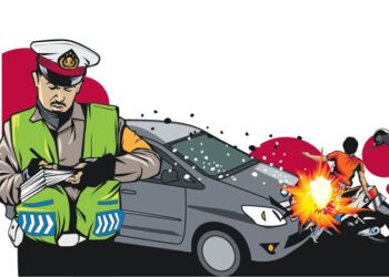 Ilustrasi Laka tunggal