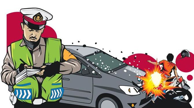 Ilustrasi Laka tunggal